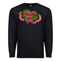 Black valentine's day stuck on you heart sunflowers Premium Sweatshirt - RanaPortraitStore