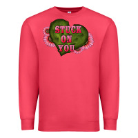 Cardinal valentine's day stuck on you heart sunflowers Premium Sweatshirt - RanaPortraitStore