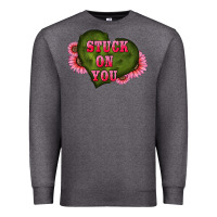 Charcoal Heather valentine's day stuck on you heart sunflowers Premium Sweatshirt - RanaPortraitStore