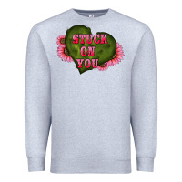 Heather Grey valentine's day stuck on you heart sunflowers Premium Sweatshirt - RanaPortraitStore