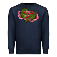 Navy valentine's day stuck on you heart sunflowers Premium Sweatshirt - RanaPortraitStore