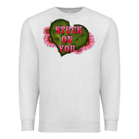 Oatmeal Heather valentine's day stuck on you heart sunflowers Premium Sweatshirt - RanaPortraitStore