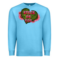 Ocean Blue valentine's day stuck on you heart sunflowers Premium Sweatshirt - RanaPortraitStore