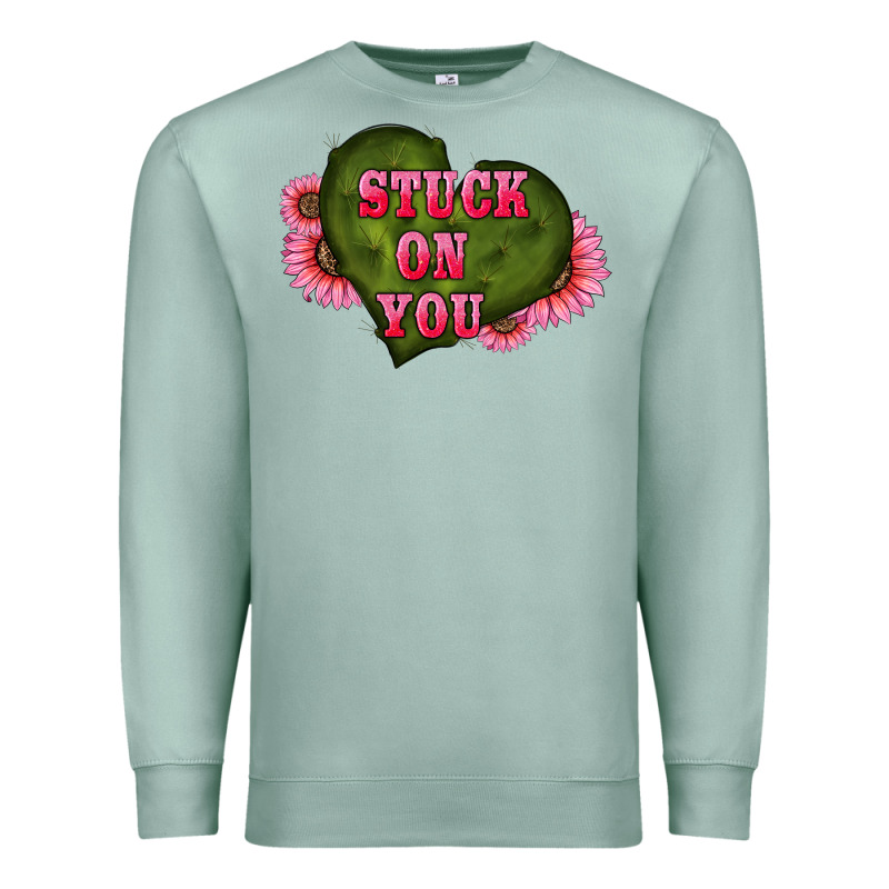 Valentine's Day Stuck On You Heart Sunflowers Premium Sweatshirt by RanaPortraitStore | Teevron