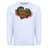 White valentine's day stuck on you heart sunflowers Premium Sweatshirt - RanaPortraitStore