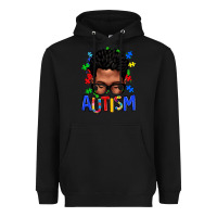 Black autism afro man Heavyweight Hoodie - texasbilliewilder