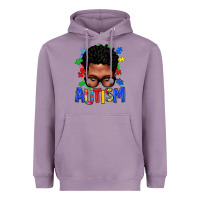Lavender autism afro man Heavyweight Hoodie - texasbilliewilder