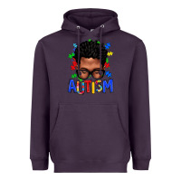Plum autism afro man Heavyweight Hoodie - texasbilliewilder