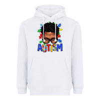 White autism afro man Heavyweight Hoodie - texasbilliewilder