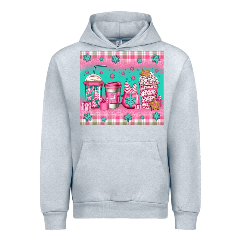 Pink Christmas Coffee Urban Hoodie by Jasminsmagicworld | Teevron
