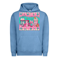 Pigment Pebble Blue pink christmas coffee Urban Hoodie - Jasminsmagicworld
