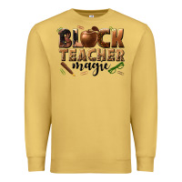 Antique Gold black teacher magic melanin Premium Sweatshirt - texasbilliewilder
