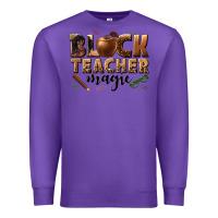 Purple black teacher magic melanin Premium Sweatshirt - texasbilliewilder