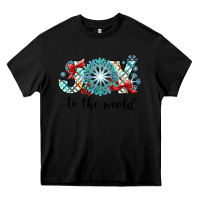 Black Joy to the World Heavy Core Tee - CowhideDigitalArt