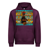 Mauve Wine doberman with western background Urban Hoodie - Artiststas