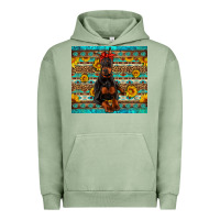 Pigment Oil Green doberman with western background Urban Hoodie - Artiststas