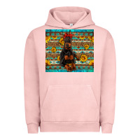 Pigment Salmon doberman with western background Urban Hoodie - Artiststas