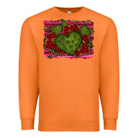 Carrot Valentine Cactus Heart with Roses Premium Sweatshirt - RanaPortraitStore