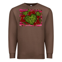 Chestnut Valentine Cactus Heart with Roses Premium Sweatshirt - RanaPortraitStore