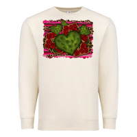 Sandshell Valentine Cactus Heart with Roses Premium Sweatshirt - RanaPortraitStore