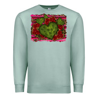 Seafoam Valentine Cactus Heart with Roses Premium Sweatshirt - RanaPortraitStore