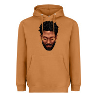 Meerkat bearded black man portrait Heavyweight Hoodie - texasbilliewilder