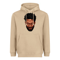 Mushroom bearded black man portrait Heavyweight Hoodie - texasbilliewilder