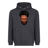 Smoke bearded black man portrait Heavyweight Hoodie - texasbilliewilder