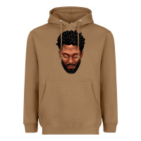 Toasted Coconut bearded black man portrait Heavyweight Hoodie - texasbilliewilder