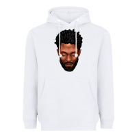 White bearded black man portrait Heavyweight Hoodie - texasbilliewilder