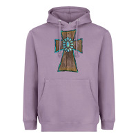 Lavender Wood Turquoise Gemstone Cross Heavyweight Hoodie - RanaPortraitStore