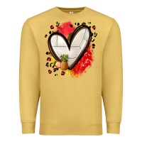 Antique Gold fruits and volleyball heart Premium Sweatshirt - Zillion Design Studio