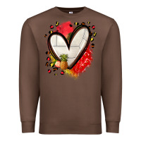 Chestnut fruits and volleyball heart Premium Sweatshirt - Zillion Design Studio