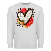 Dove Grey fruits and volleyball heart Premium Sweatshirt - Zillion Design Studio