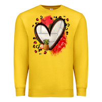 Lemon fruits and volleyball heart Premium Sweatshirt - Zillion Design Studio