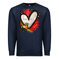 Navy fruits and volleyball heart Premium Sweatshirt - Zillion Design Studio