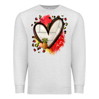 Oatmeal Heather fruits and volleyball heart Premium Sweatshirt - Zillion Design Studio