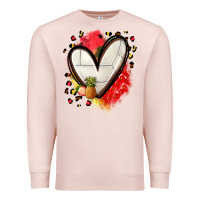 Pale Pink fruits and volleyball heart Premium Sweatshirt - Zillion Design Studio