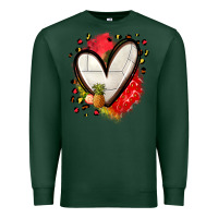 Sports Green fruits and volleyball heart Premium Sweatshirt - Zillion Design Studio