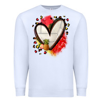 White fruits and volleyball heart Premium Sweatshirt - Zillion Design Studio