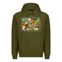 Army Green Fall pumpkin Premium Hoodie - Artiststas