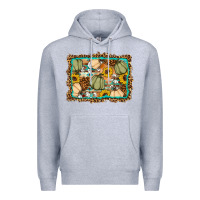 Heather Grey Fall pumpkin Premium Hoodie - Artiststas