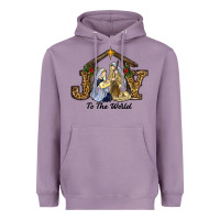 Lavender Joy To The World Baby Jesus Christmas Heavyweight Hoodie - RanaPortraitStore