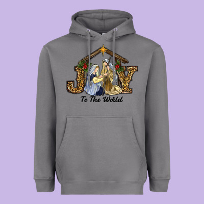 Heavyweight Hoodie Joy To The World Baby Jesus Christmas