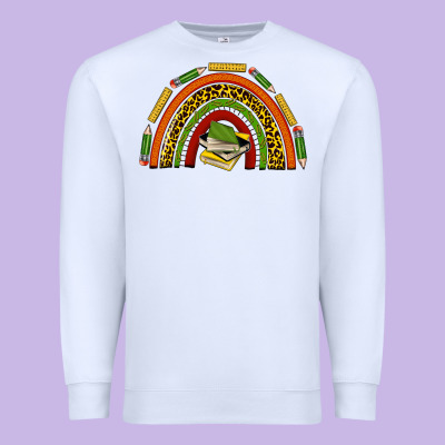 Black History Teacher Rainbow Premium Sweatshirt Designed By Texasbilliewilder