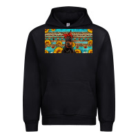 Black doberman with sunflowers license plate Urban Hoodie - Artiststas