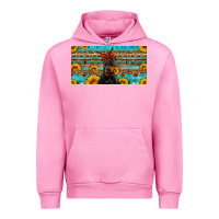 Fuchsia Pink doberman with sunflowers license plate Urban Hoodie - Artiststas
