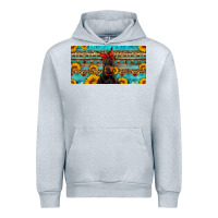 Heather Grey doberman with sunflowers license plate Urban Hoodie - Artiststas