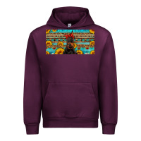 Mauve Wine doberman with sunflowers license plate Urban Hoodie - Artiststas