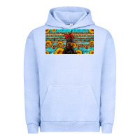 Pigment Grape Ice doberman with sunflowers license plate Urban Hoodie - Artiststas